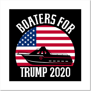 Deck Boat Boaters For Trump 2020 Graphic Art Posters and Art